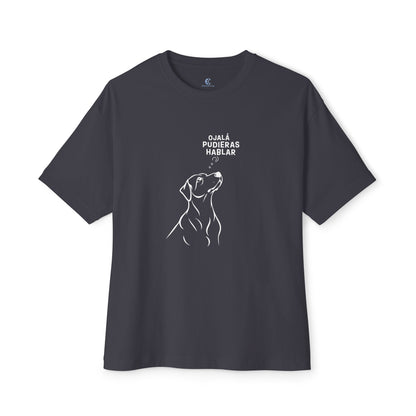 Unisex Oversized Boxy Tee, Dog Wish, Spanish