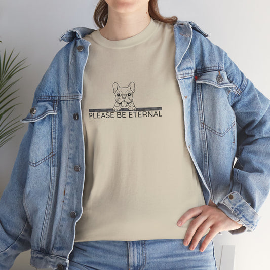 Unisex Heavy Cotton Tee, Eternal French Bulldog