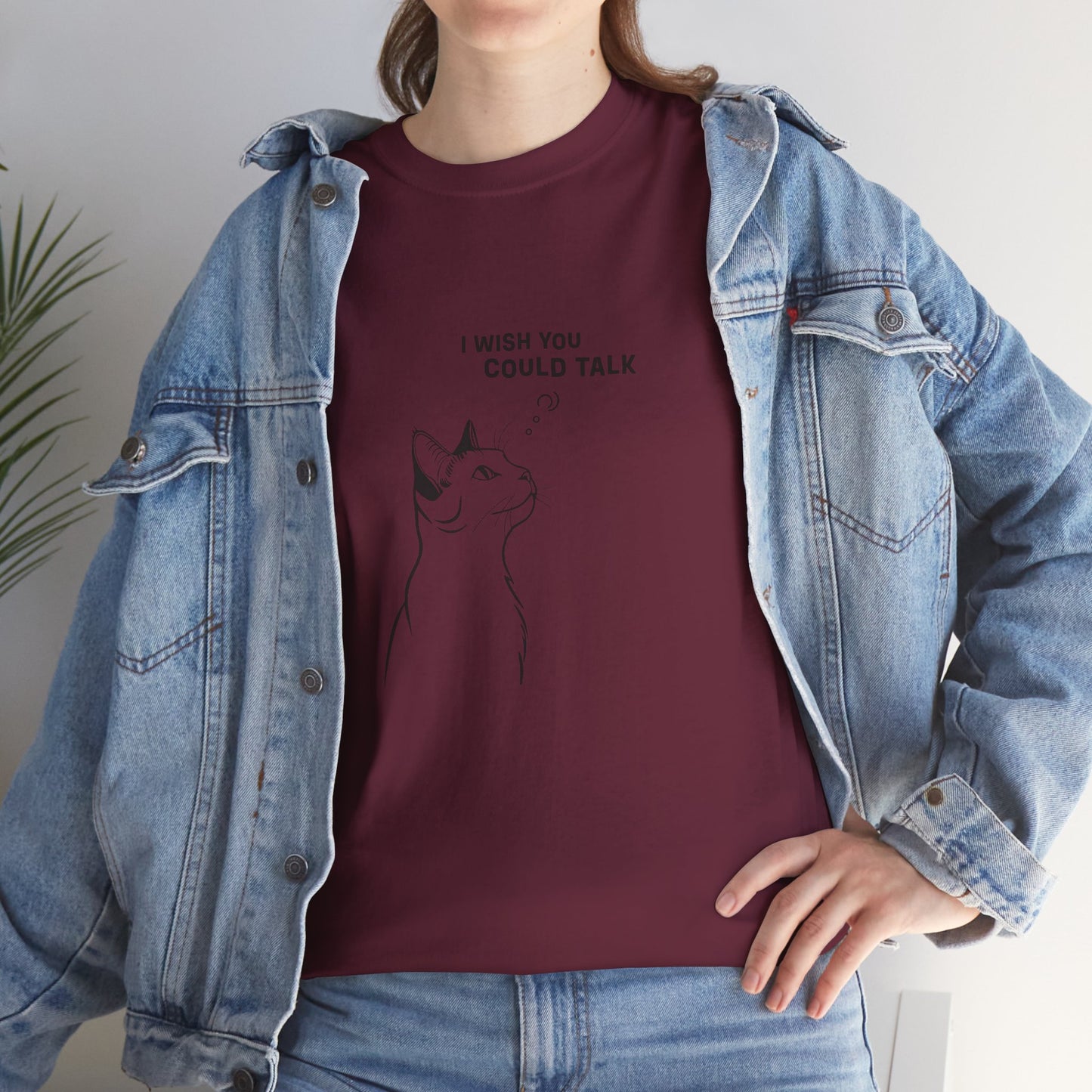 Unisex Heavy Cotton Tee, Cat Wish