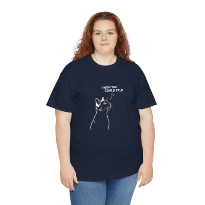 Unisex Heavy Cotton Tee, Cat Wish