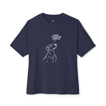 Unisex Oversized Boxy Tee, Dog Wish, Spanish
