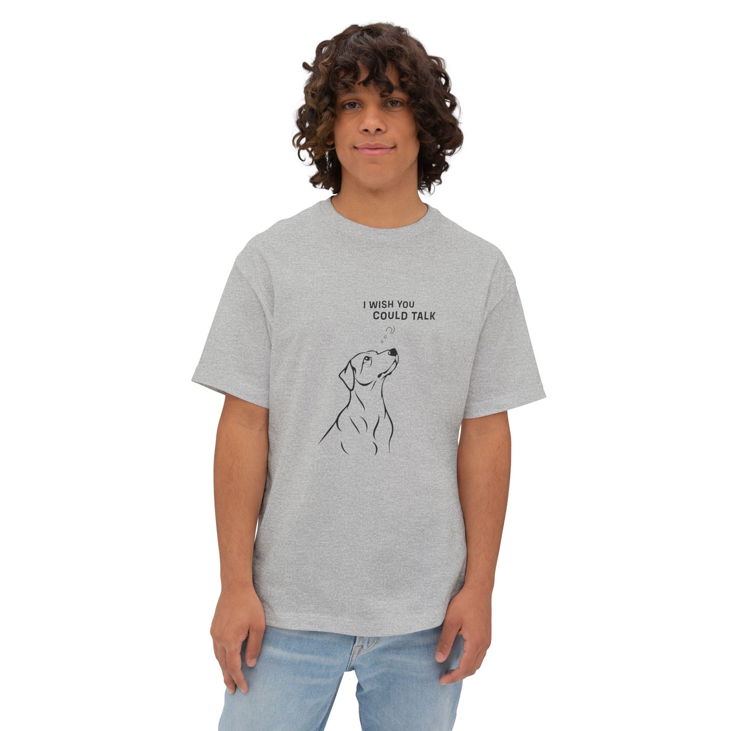 Unisex Oversized Boxy Tee, Dog Wish