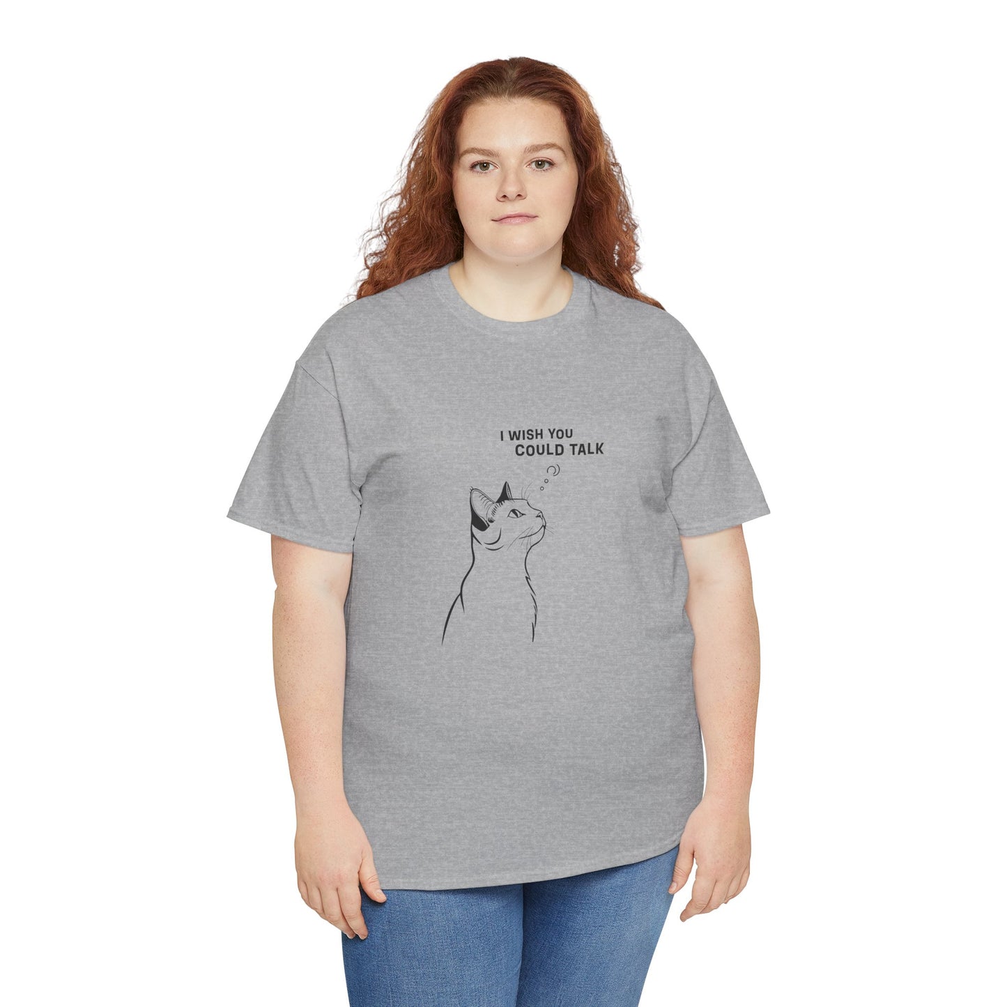 Unisex Heavy Cotton Tee, Cat Wish