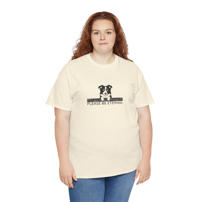 Unisex Heavy Cotton Tee, Eternal Collie