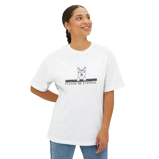 Unisex Oversized Boxy Tee, Eternal German shepherd