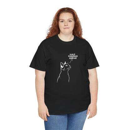 Unisex Heavy Cotton Tee, Cat Wish, Spanish