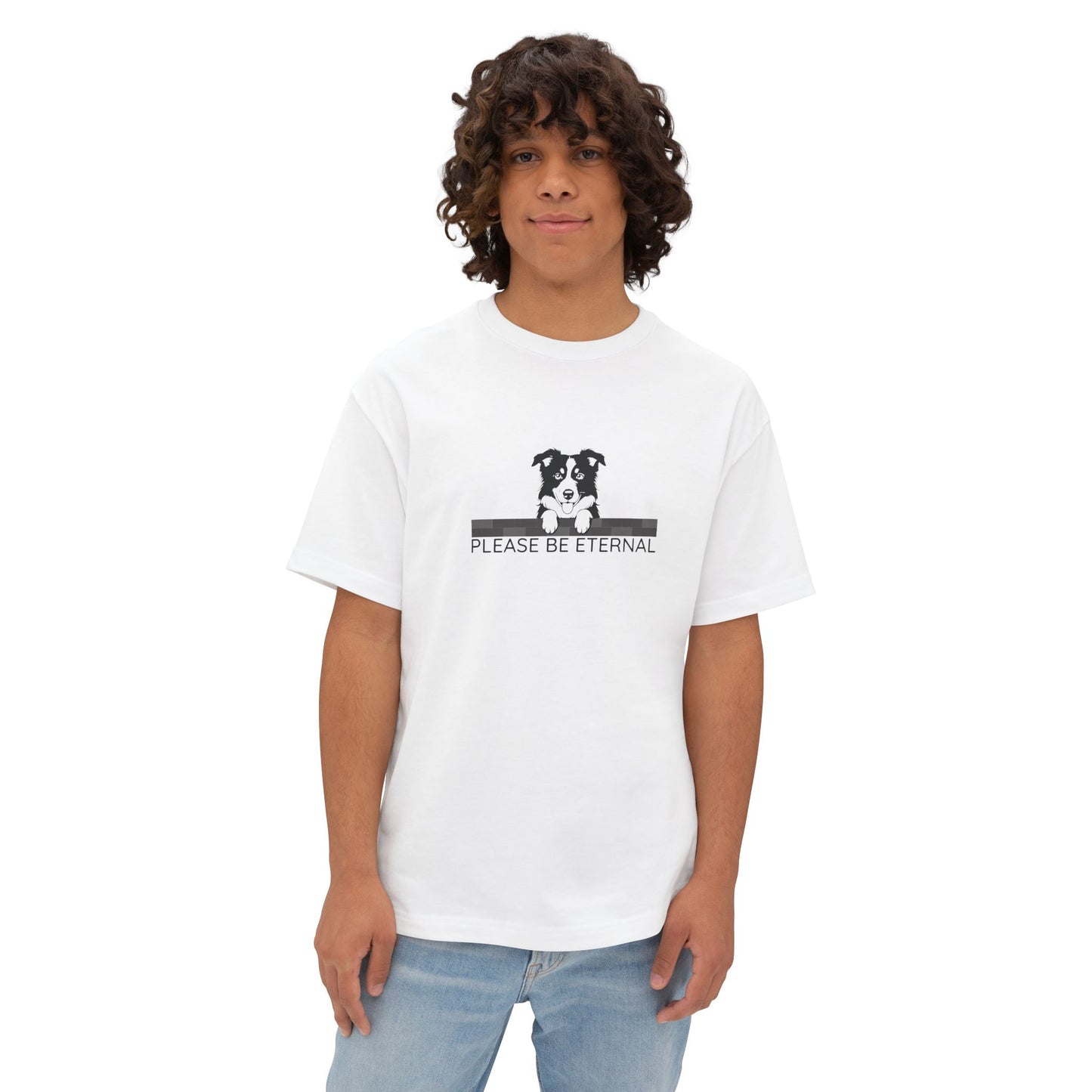 Unisex Oversized Boxy Tee, Eternal Collie