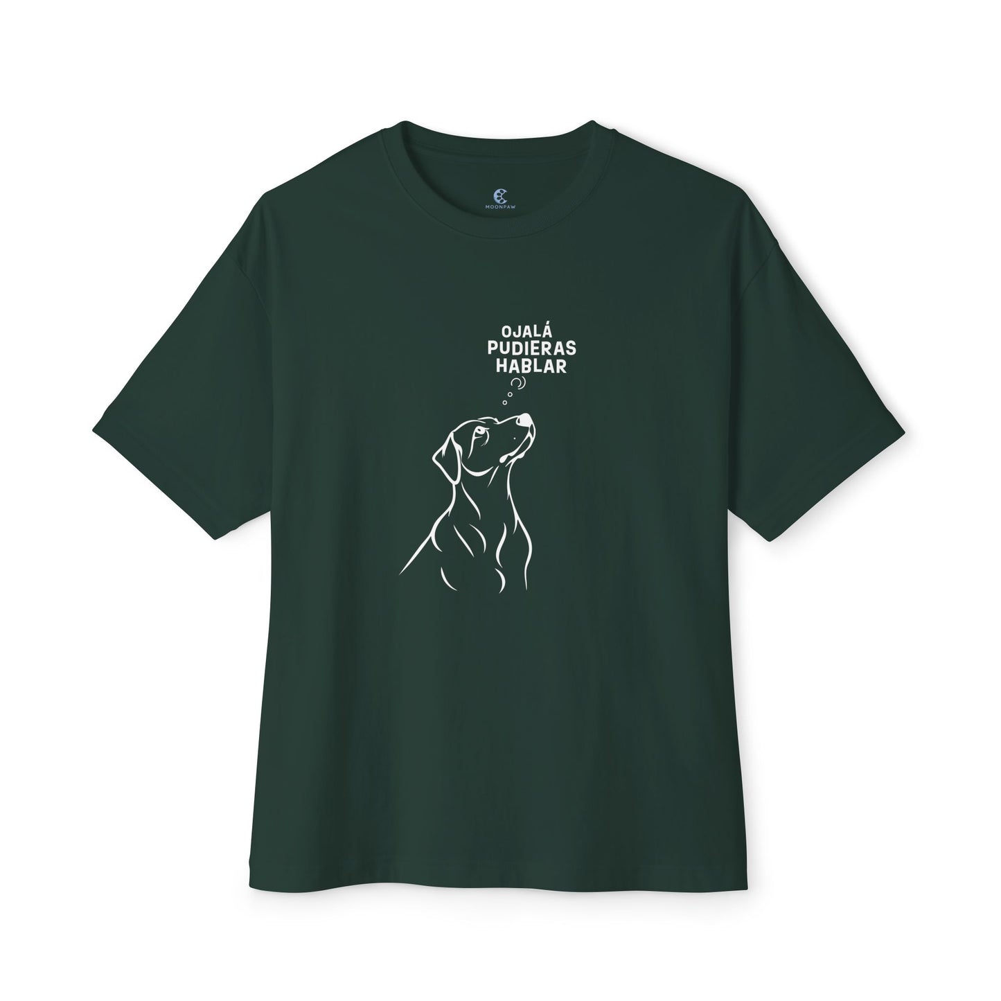 Unisex Oversized Boxy Tee, Dog Wish, Spanish
