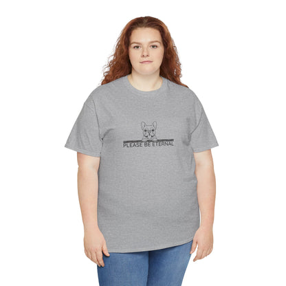 Unisex Heavy Cotton Tee, Eternal French Bulldog