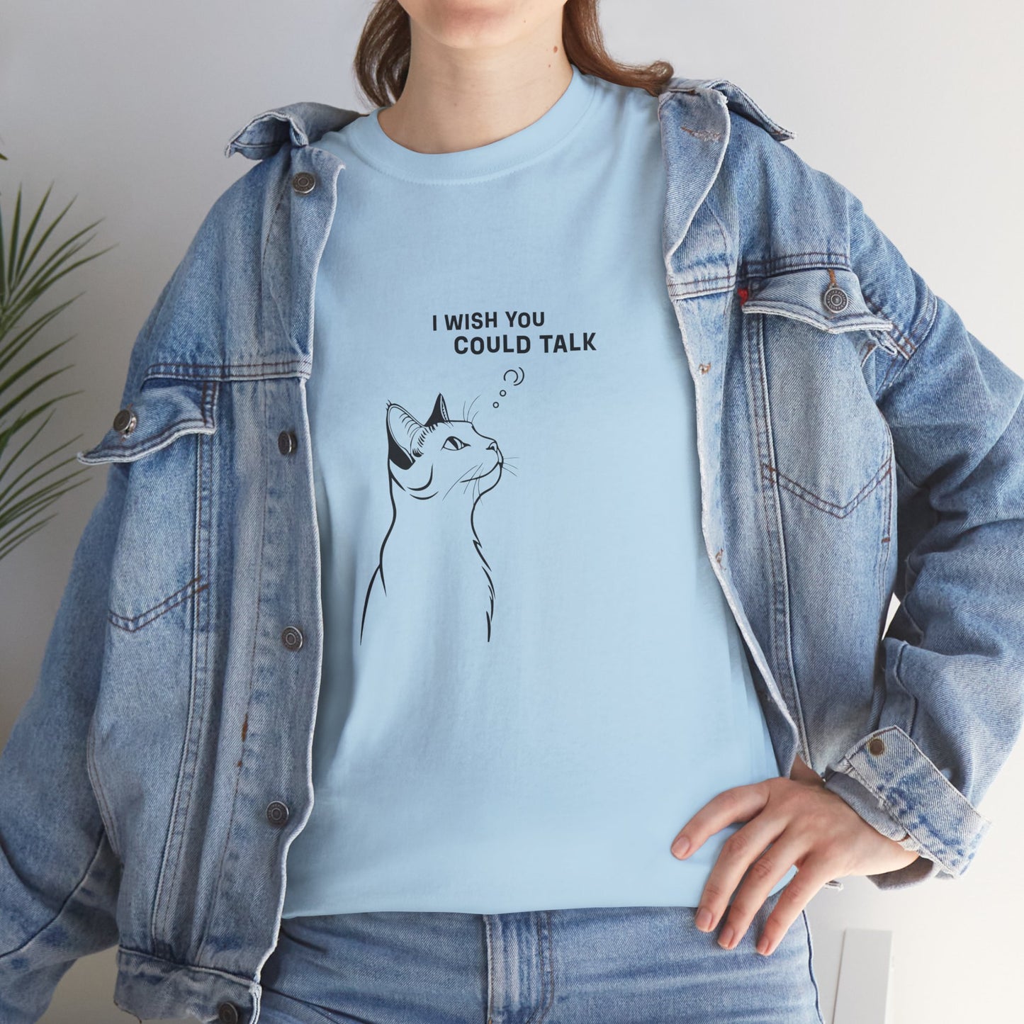 Unisex Heavy Cotton Tee, Cat Wish