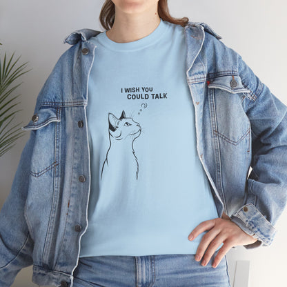 Unisex Heavy Cotton Tee, Cat Wish